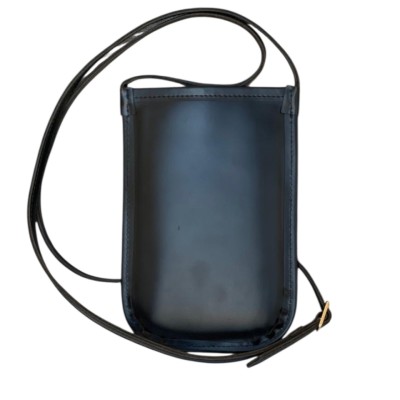 Black Unisex Leather Card Bag